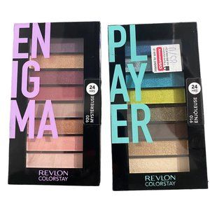 SET of 2 NEW Revlon Colorstay Insider Eye Shadow Palette Player 910 & Enigma 920